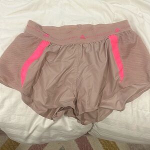 Stella McCartney Adidas athletic shorts. Pink. Built in underwear! Size medium!